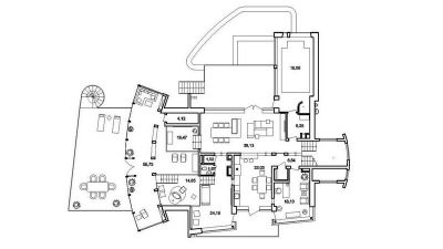 План 1 этажа © Архитектурное бюро Романа Леонидова