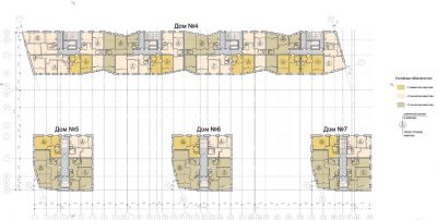 План типового этажа корпусов жилого дома №2 © «Архитектуриум»