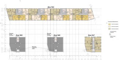 План 6 этажа корпусов жилого дома №2 © «Архитектуриум»