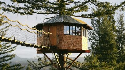 Проект на дереве от Фостера Хангтингтона – дом на основе шлакового конуса