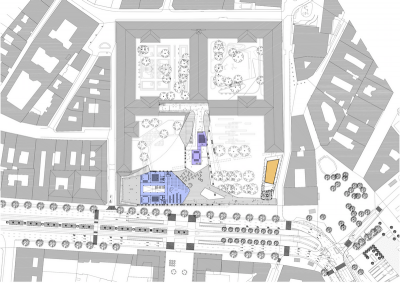 Проект для Новой национальной галереи и Музея Людвига в Будапешете. План верхнего этажа © (designed by) Erick van Egeraat