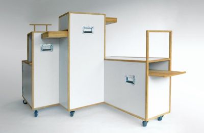 Инновационный шкаф на колесиках, представленный студией Knol