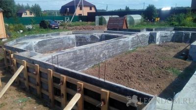 Завершено строительство фундамента в Балабаново